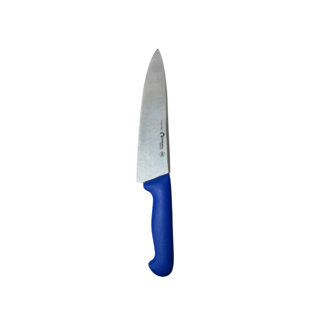 Kit de 3 cuchillos para Chef 10 inch Hoja Acero Inoxidable Mango Ergonómico Color Azul, rojo y blanco