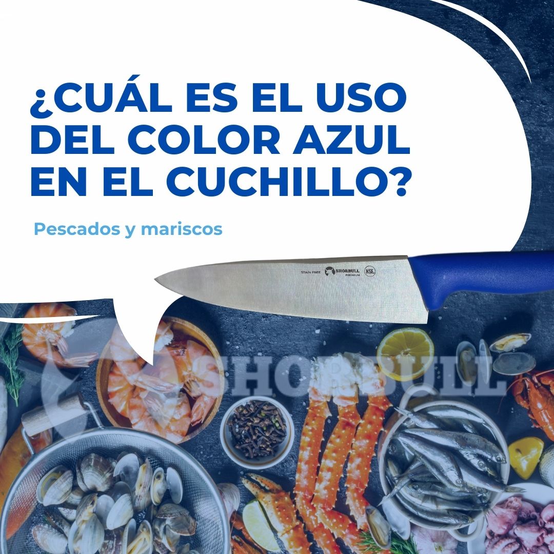 Kit de 3 cuchillos para Chef 10 inch Hoja Acero Inoxidable Mango Ergonómico Color Azul, rojo y blanco
