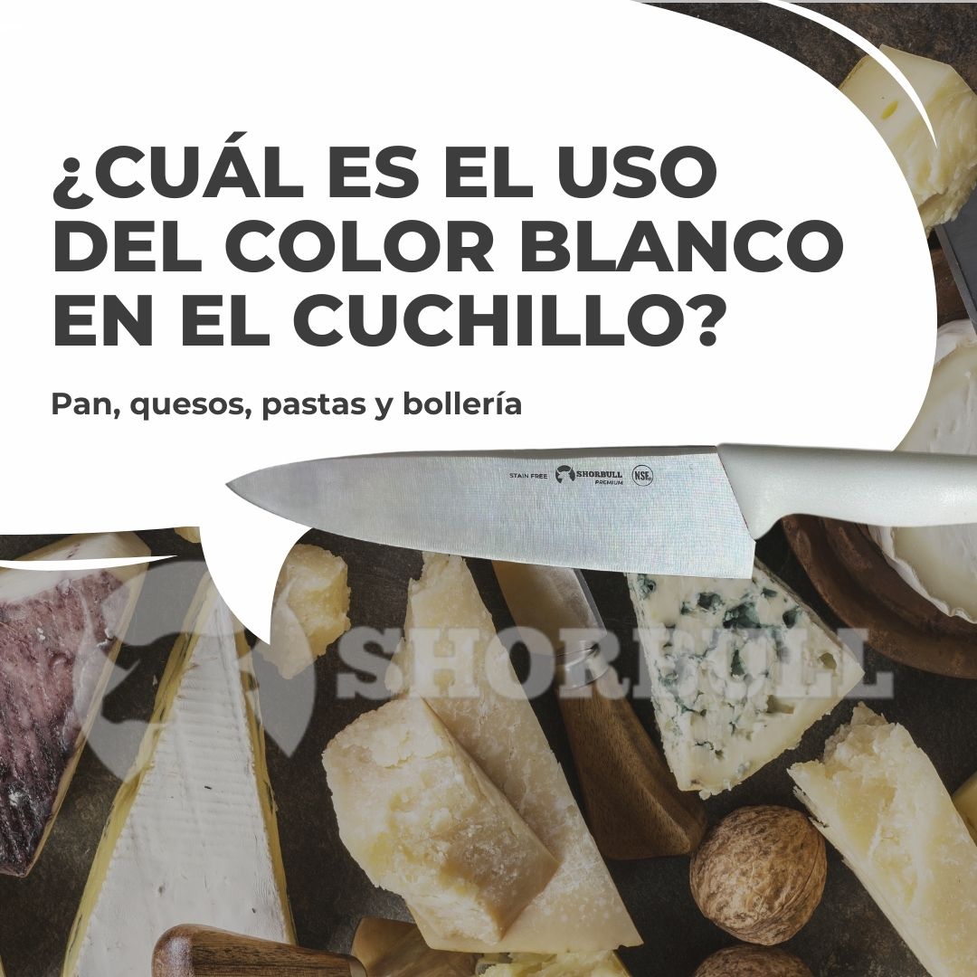 Kit de 3 cuchillos para Chef 10 inch Hoja Acero Inoxidable Mango Ergonómico Color Azul, rojo y blanco