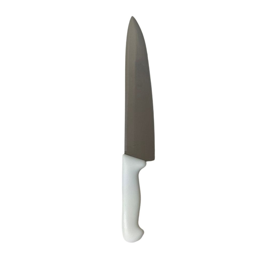 Cuchillo Chef 10 inch Hoja Acero Inoxidable Mango Ergonómico Color Blanco