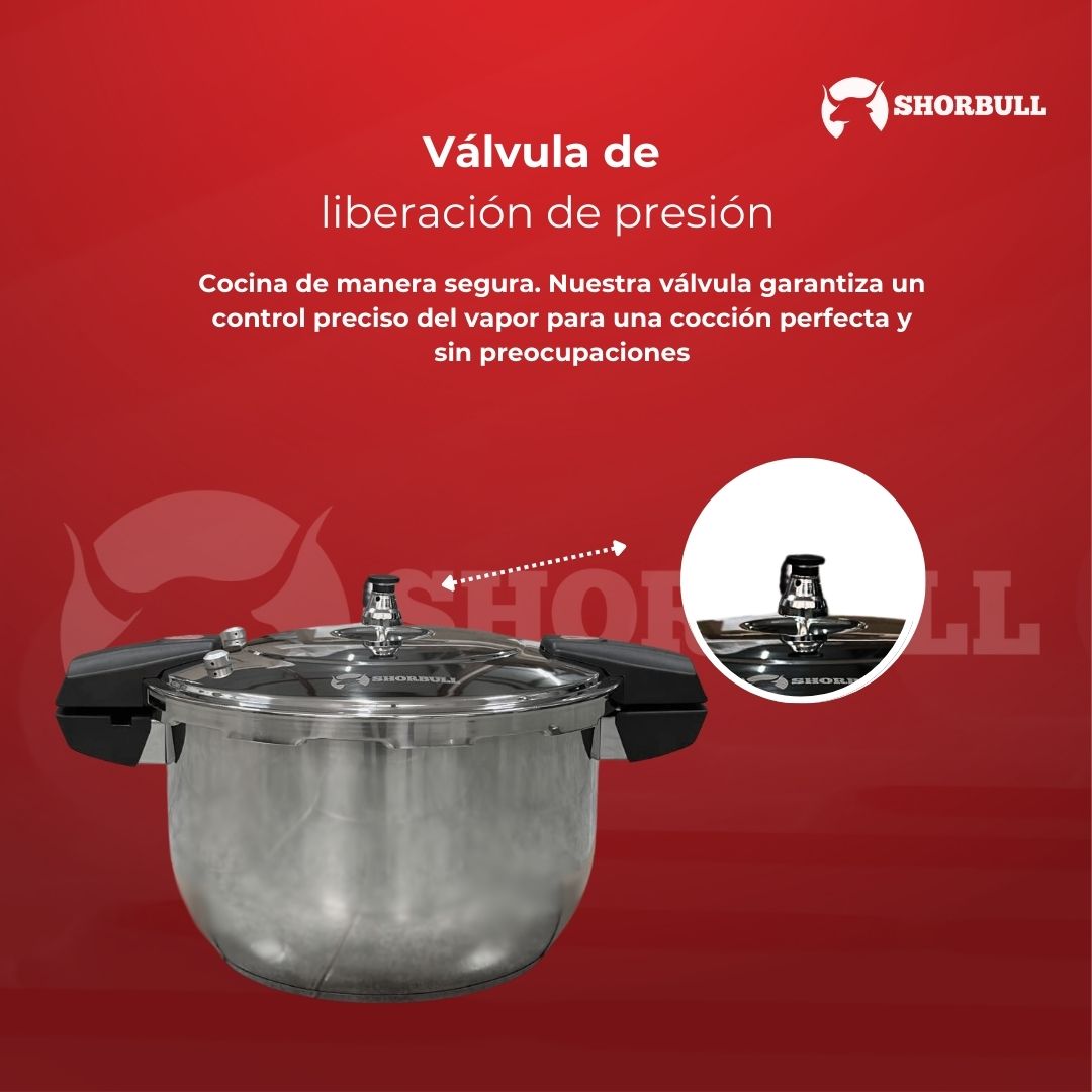 Olla Express 14 Litros Acero Inoxidable.
