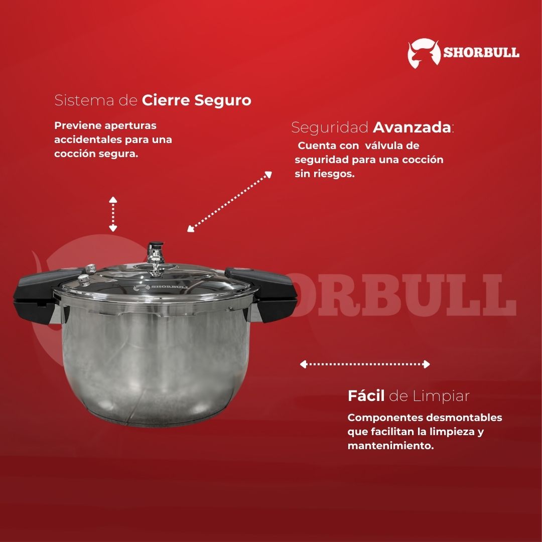 Olla Express 14 Litros Acero Inoxidable.