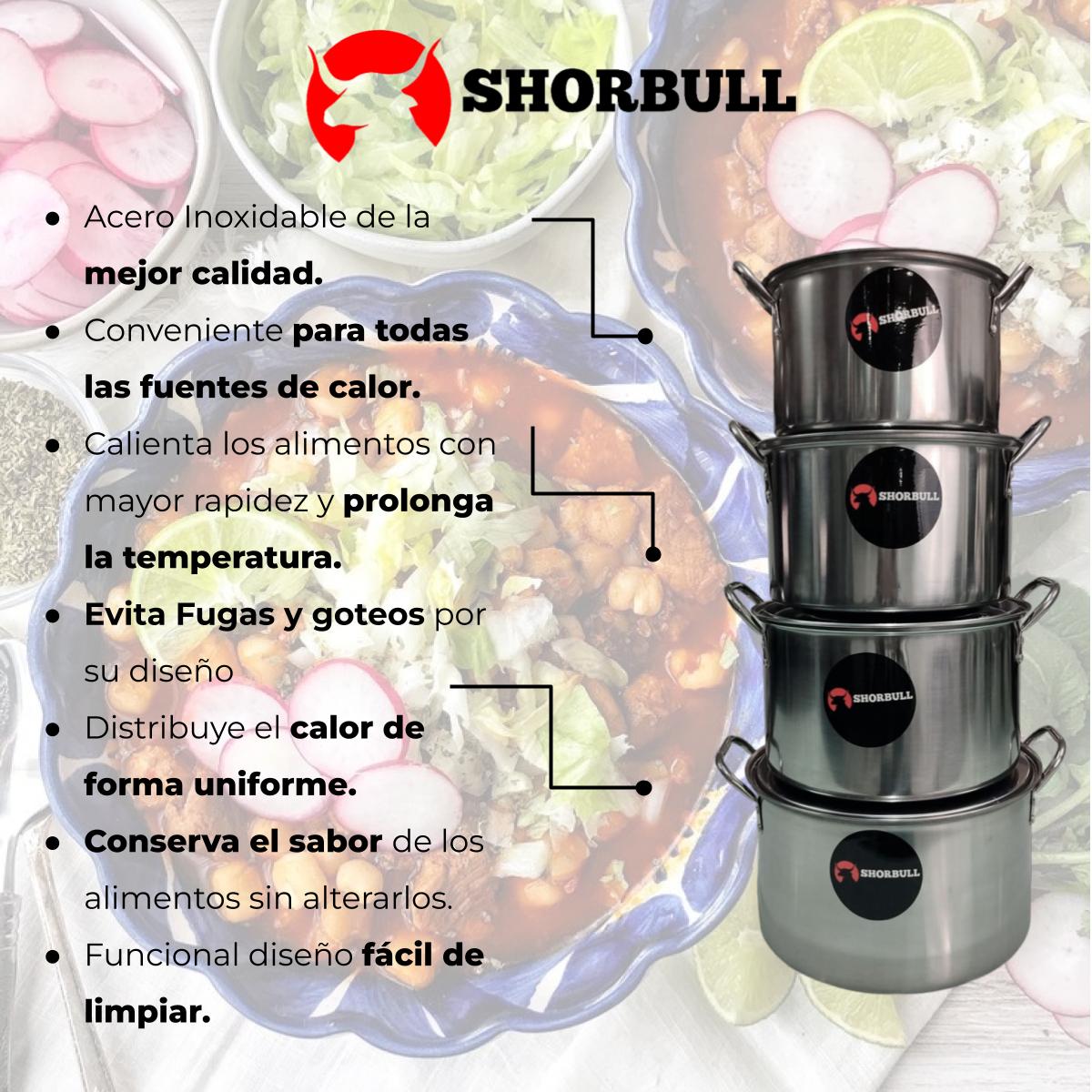 Juego de ollas con tapa Acero Inoxidable 8 pz EveryDay
