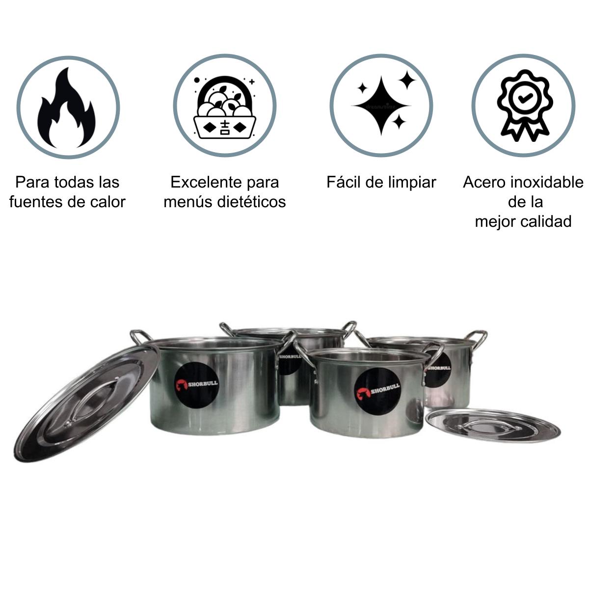 Juego de ollas con tapa Acero Inoxidable 8 pz Excellence