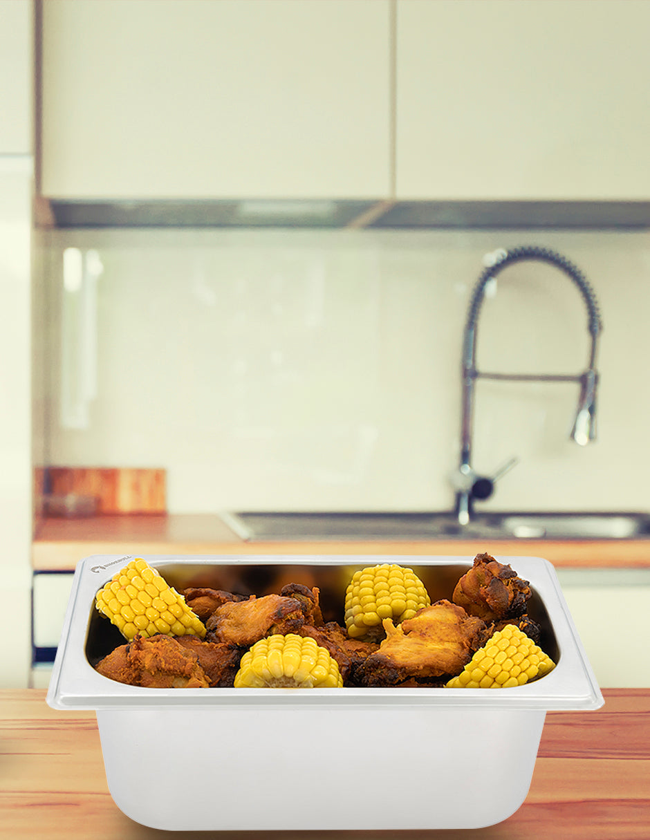 Inserto acero inoxidable 1/4 15cm con tapa Shorbull