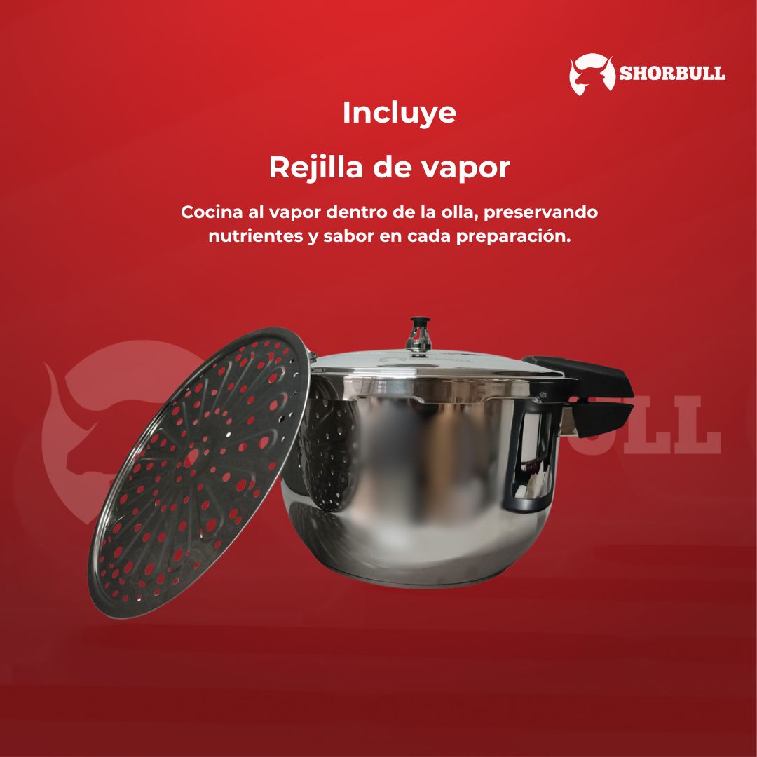 Olla Express 14 Litros Acero Inoxidable.