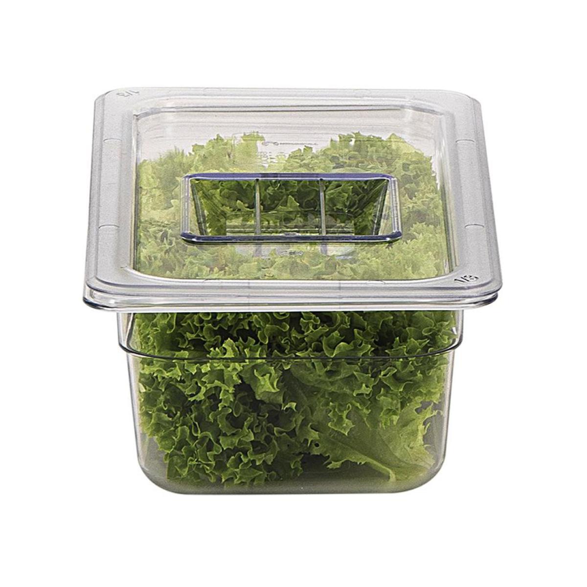 Inserto policarbonato 1/3 6cm con tapa