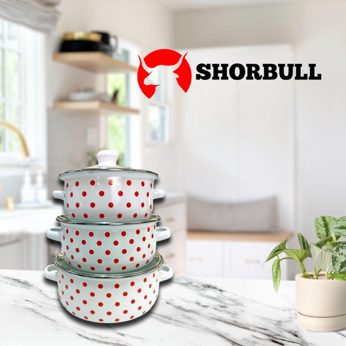 Juego de ollas con tapa de Peltre 6 pz Good Choice Blanca