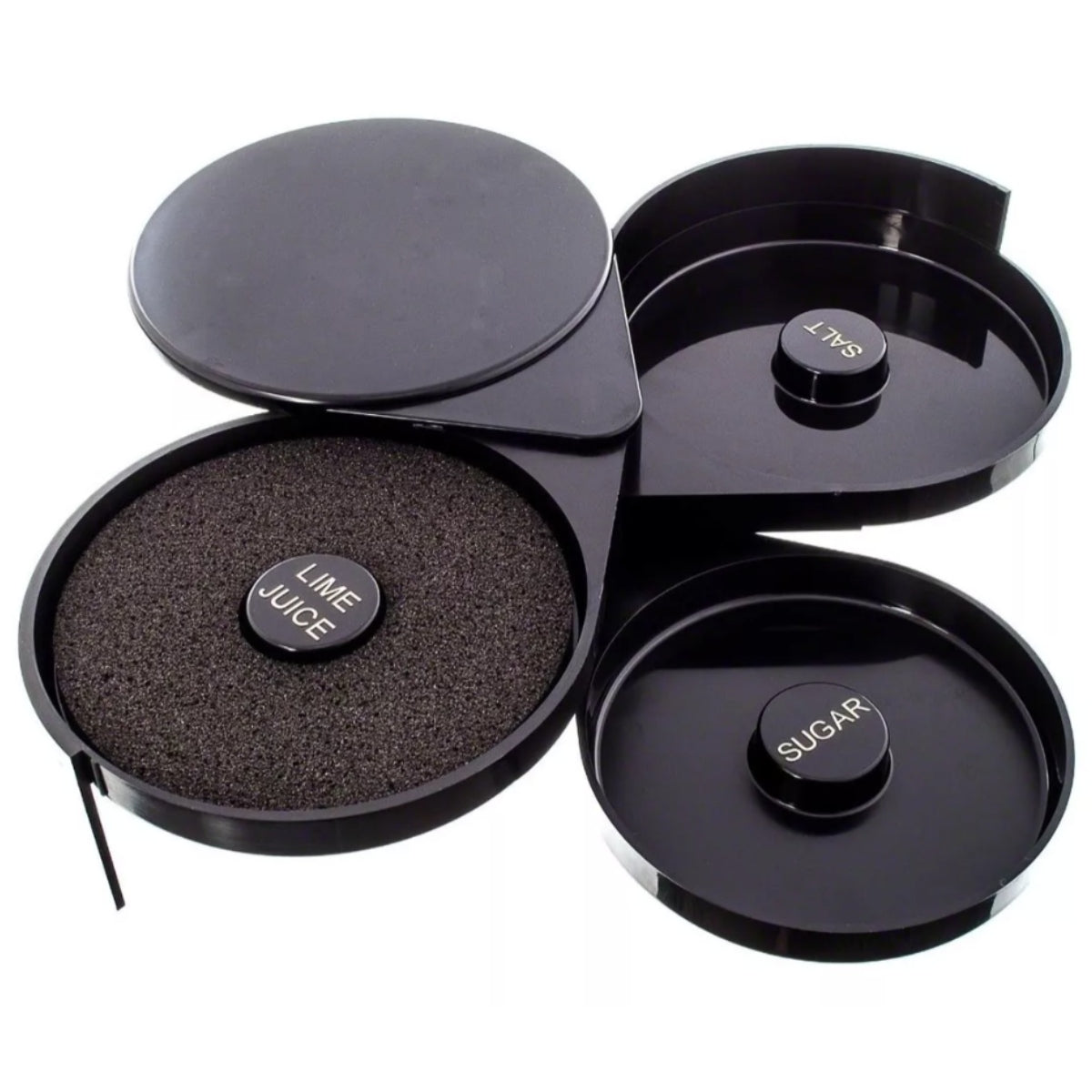 Escarchador de Vasos 3 Niveles Giratorias Sal Azúcar Limón