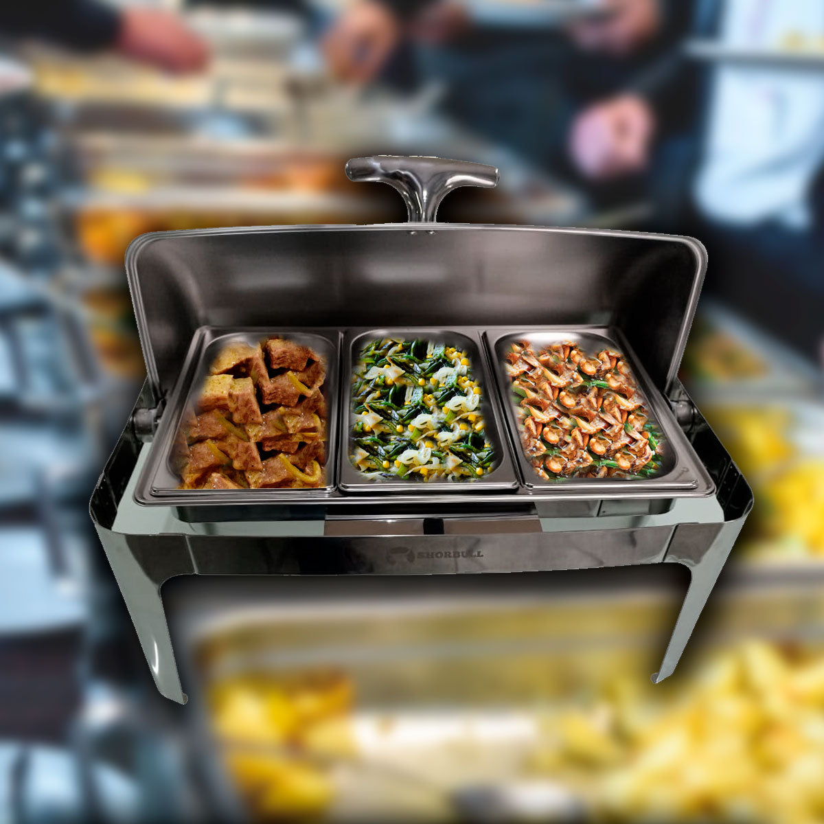Chafer Hotelera Buffet Acero inoxidable Tercio 7.5L