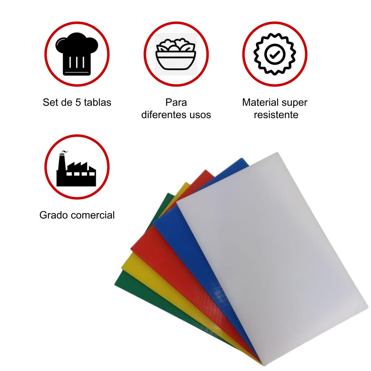 Kit 5 Tablas Para Picar
