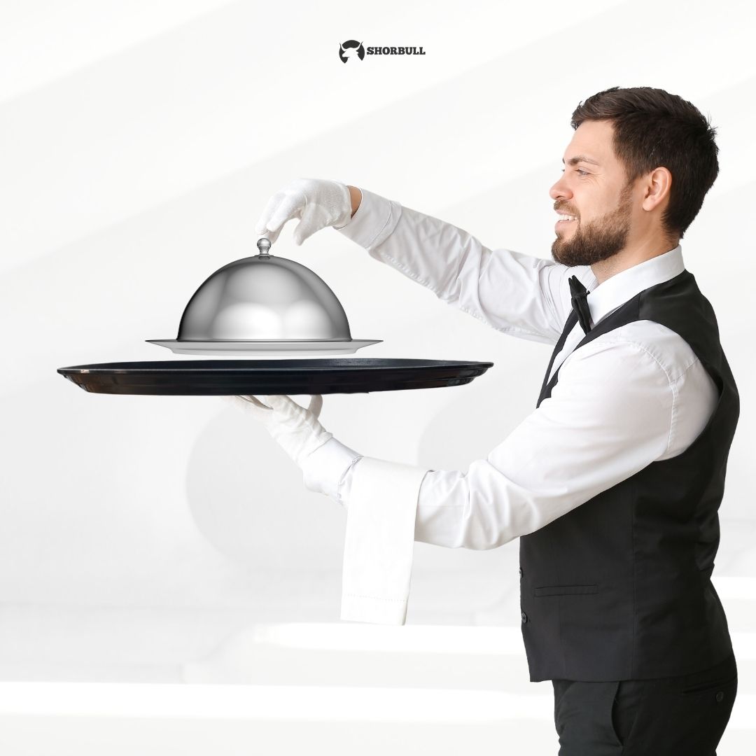 Charola Para Mesero Antiderrapante 27" Ovalada