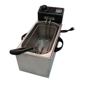 Freidora eléctrica de aceite 4 litros Acero Inoxidable Shorbull Gris