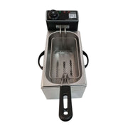 Freidora eléctrica de aceite 4 litros Acero Inoxidable Shorbull Gris