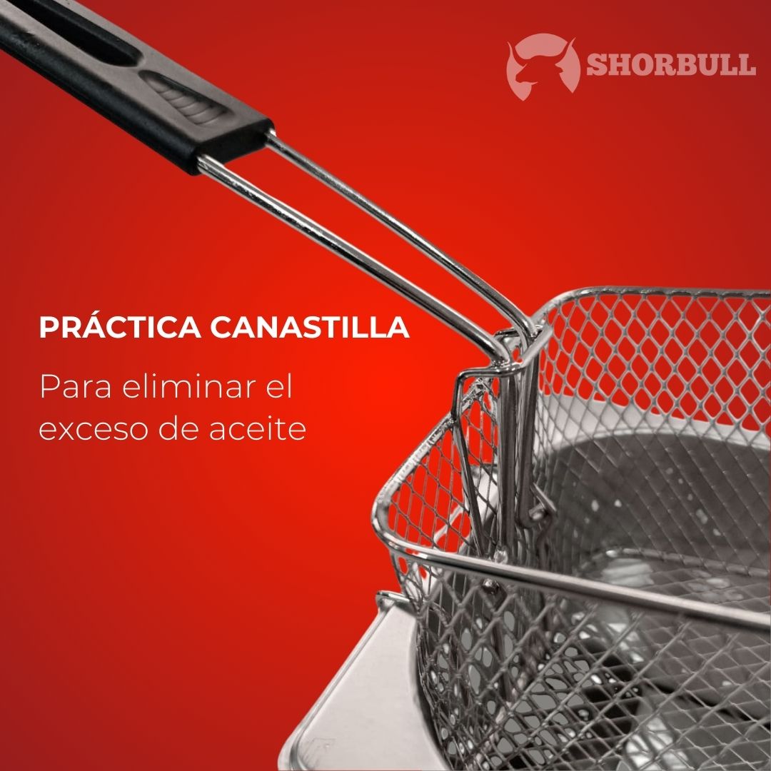 Freidora  de aceite, Capacidad de 4L.