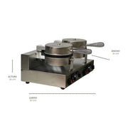 Máquina Wafflera Doble Shorbull Eléctrica Antiadherente Industrial 110V