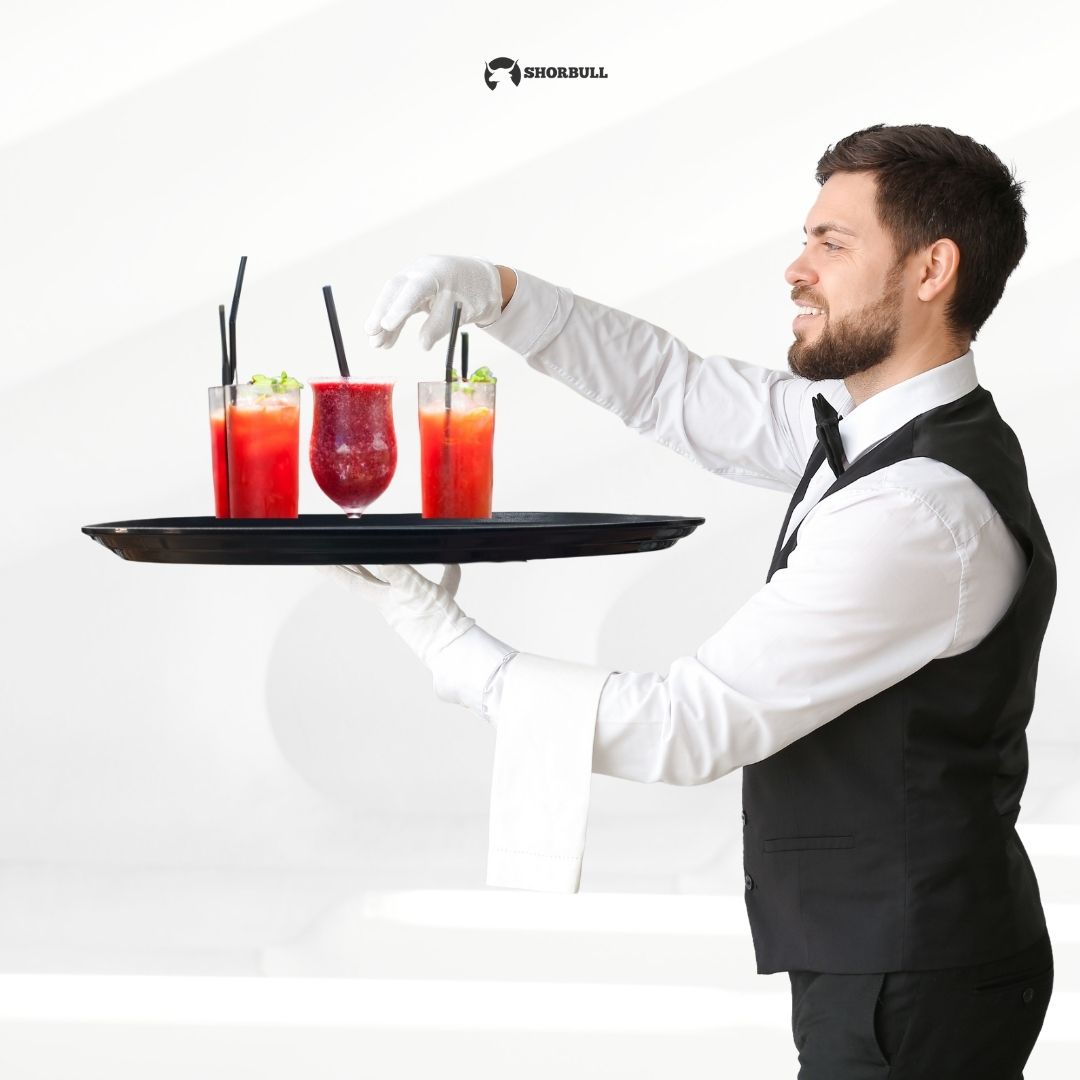 Charola Para Mesero Antiderrapante 29" Kit 5