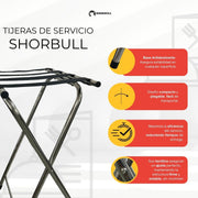 Tijeras de servicio plegable porta charolas Shorbull