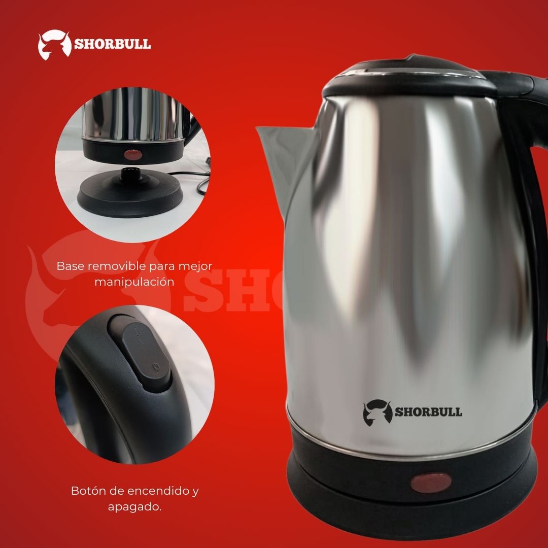 Tetera eléctrica de acero inoxidable 110V 1 Pieza Cap. 2 Litros