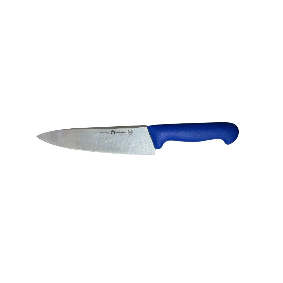 Cuchillo Chef 10 inch Hoja Acero Inoxidable Mango Ergonómico Color Azul.