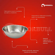 Kit de 6 Bowls de acero inoxidabale Shorbull 14-16-18-20-22-24cm