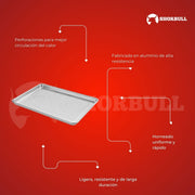 Charola Perforada Panadero Shorbull Aluminio Horneado Panadería