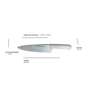 Kit de 3 cuchillos para Chef 8 inch SHORBULL Hoja Acero Inoxidable Mango Ergonómico Color Azul, rojo y blanco