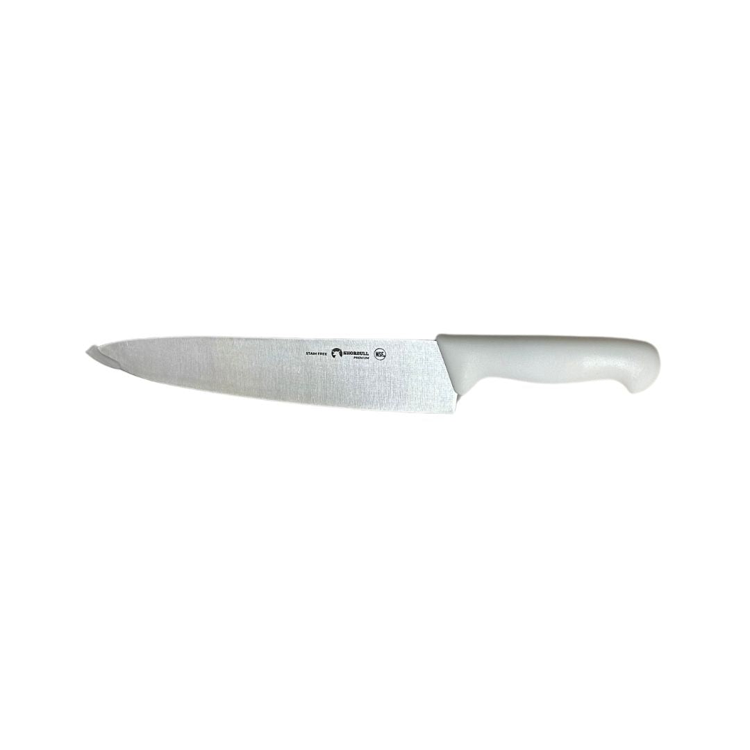 Cuchillo Chef 10 inch Hoja Acero Inoxidable Mango Ergonómico Color Blanco