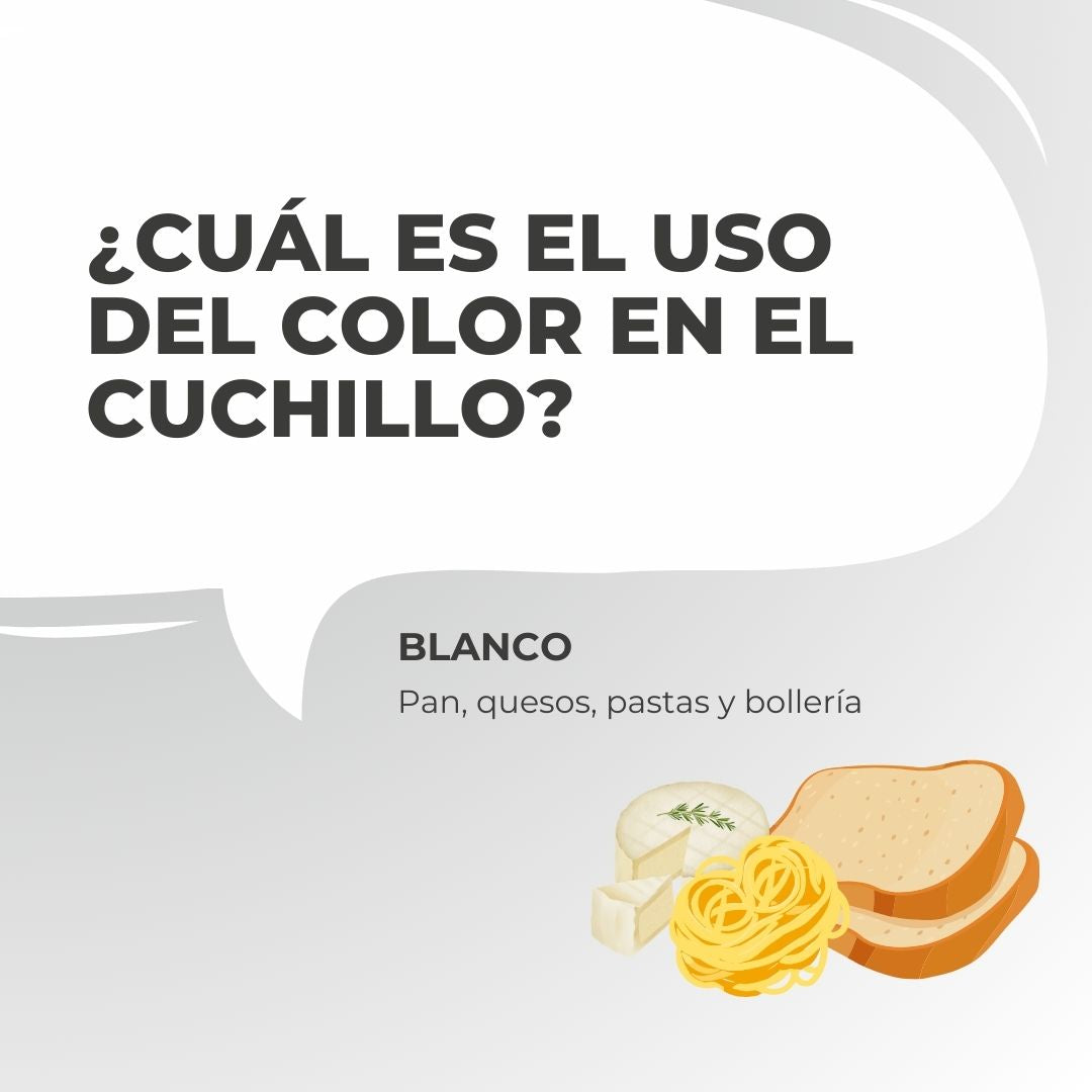 Cuchillo Chef 10 inch Hoja Acero Inoxidable Mango Ergonómico Color Blanco