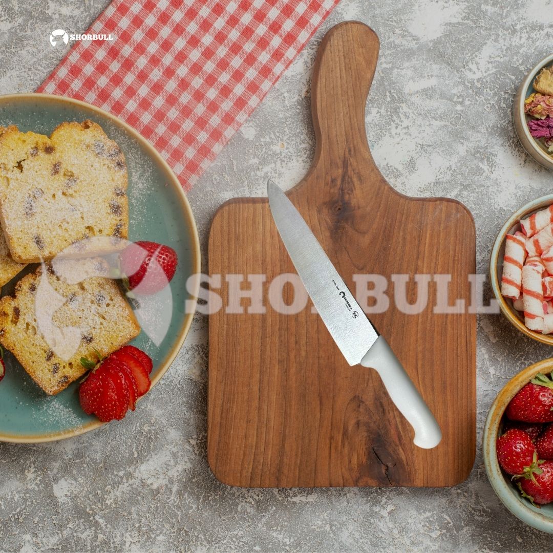 Cuchillo Chef 12 inch Hoja Acero Inoxidable Mango Ergonómico Color Blanco