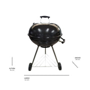 Asador Shorbull 22” Jumbo para Carbón Parrilla BBQ Ahumador de Carne