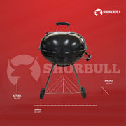 Asador Shorbull 22” Jumbo para Carbón Parrilla BBQ Ahumador de Carne