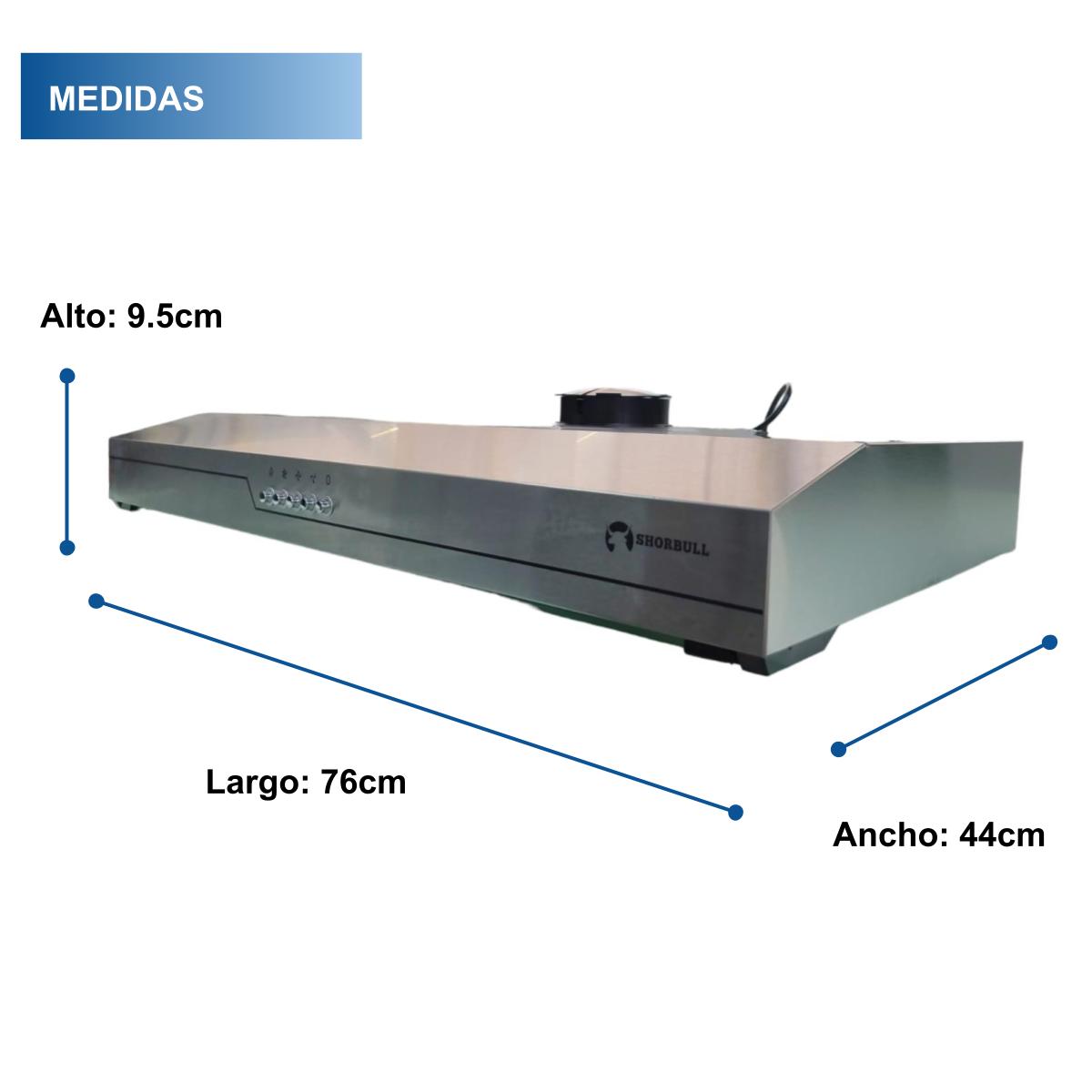 Campana Extractora empotrable Acero 76cm