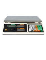 Báscula Comercial Digital 40 kg Shorbull Mostrador con Pantalla y Bandeja de Acero Inoxidable