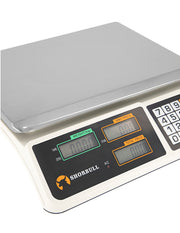 Báscula Comercial Digital 40 kg Shorbull Mostrador con Pantalla y Bandeja de Acero Inoxidable