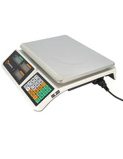 Báscula Comercial Digital 40 kg Shorbull Mostrador con Pantalla y Bandeja de Acero Inoxidable