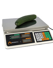 Báscula Comercial Digital 40 kg Shorbull Mostrador con Pantalla y Bandeja de Acero Inoxidable