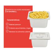 Inserto acero inoxidable noveno 1/9 15 Shorbull