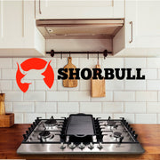 Estufa Acero Inoxidable Shorbull 5 Quemadores con Comal Gas Empotrable