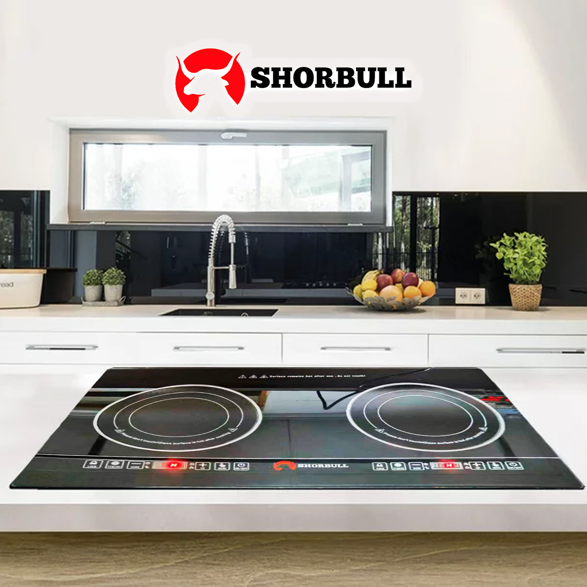 Parrilla Estufa 2 Quemadores eléctrica Táctil