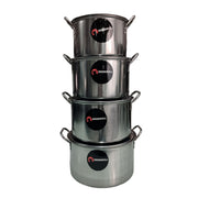 Juego de ollas Every Day de Acero Inoxidable con tapa 8 pz Shorbull
