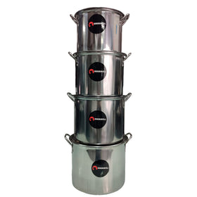 Juego de ollas Excellence de Acero Inoxidable con tapa 8 pz Shorbull