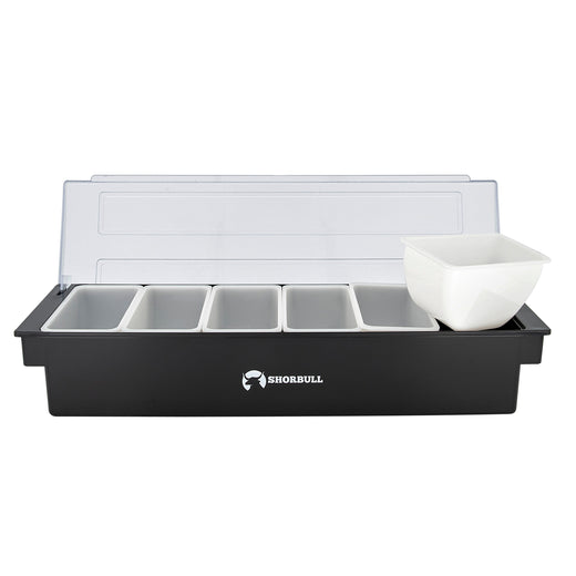 Dispensador Garnitero 6 Divisiones Policarbonato Bar Shorbull