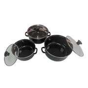 Juego de ollas de peltre Shorbull International 6pz Negra