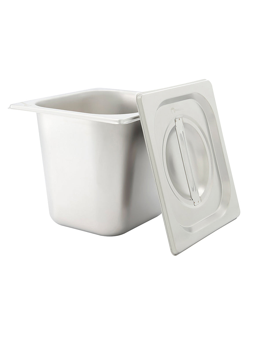 Inserto acero inoxidable 1/6 6cm con tapa Shorbull