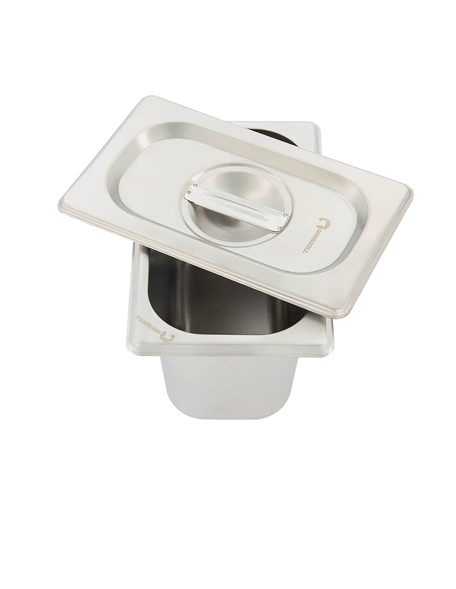 Inserto Acero Inoxidable 1/9  6.5cm con tapa