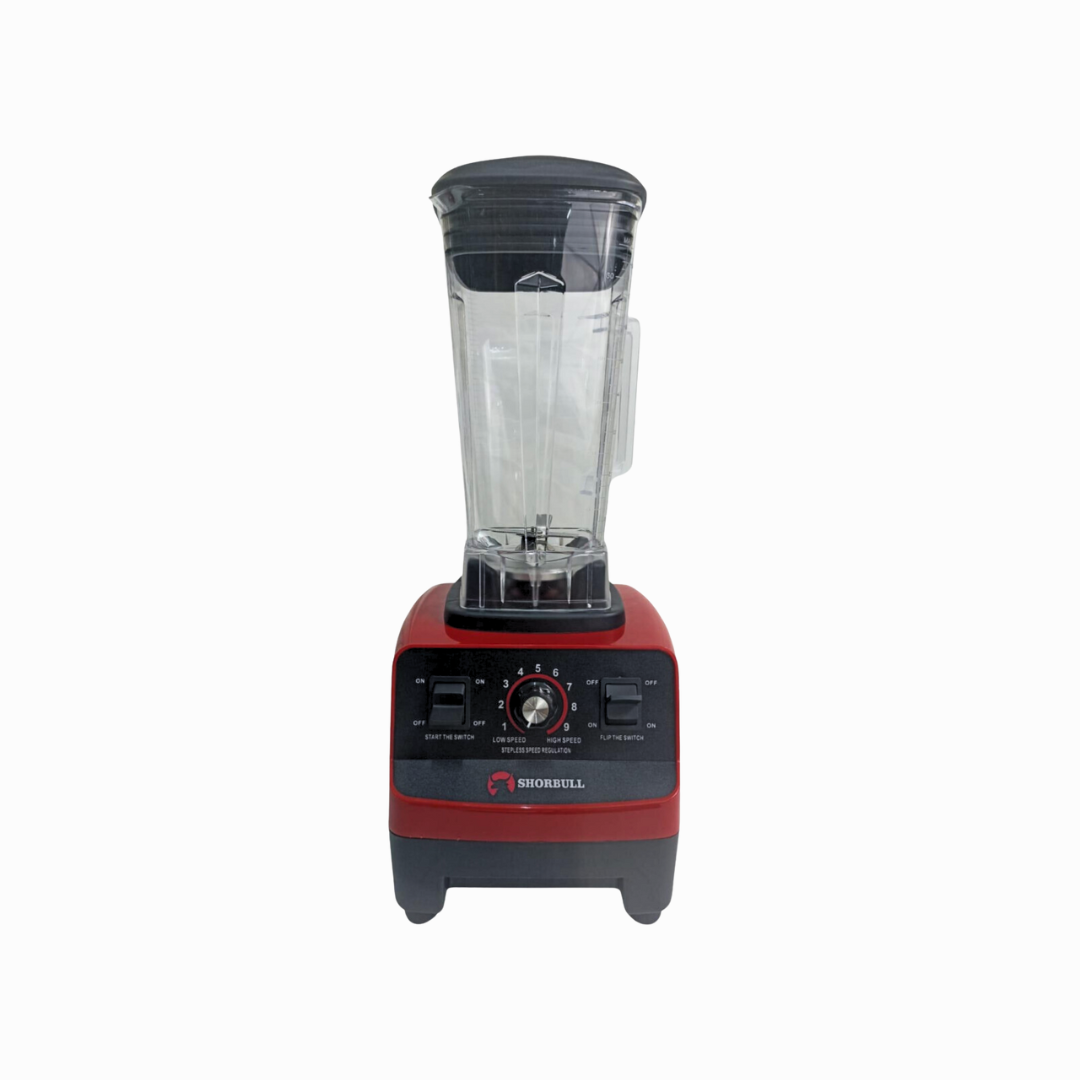 Licuadora Profesional Shorbull 2L Roja 4500W Uso Rudo para Frappes