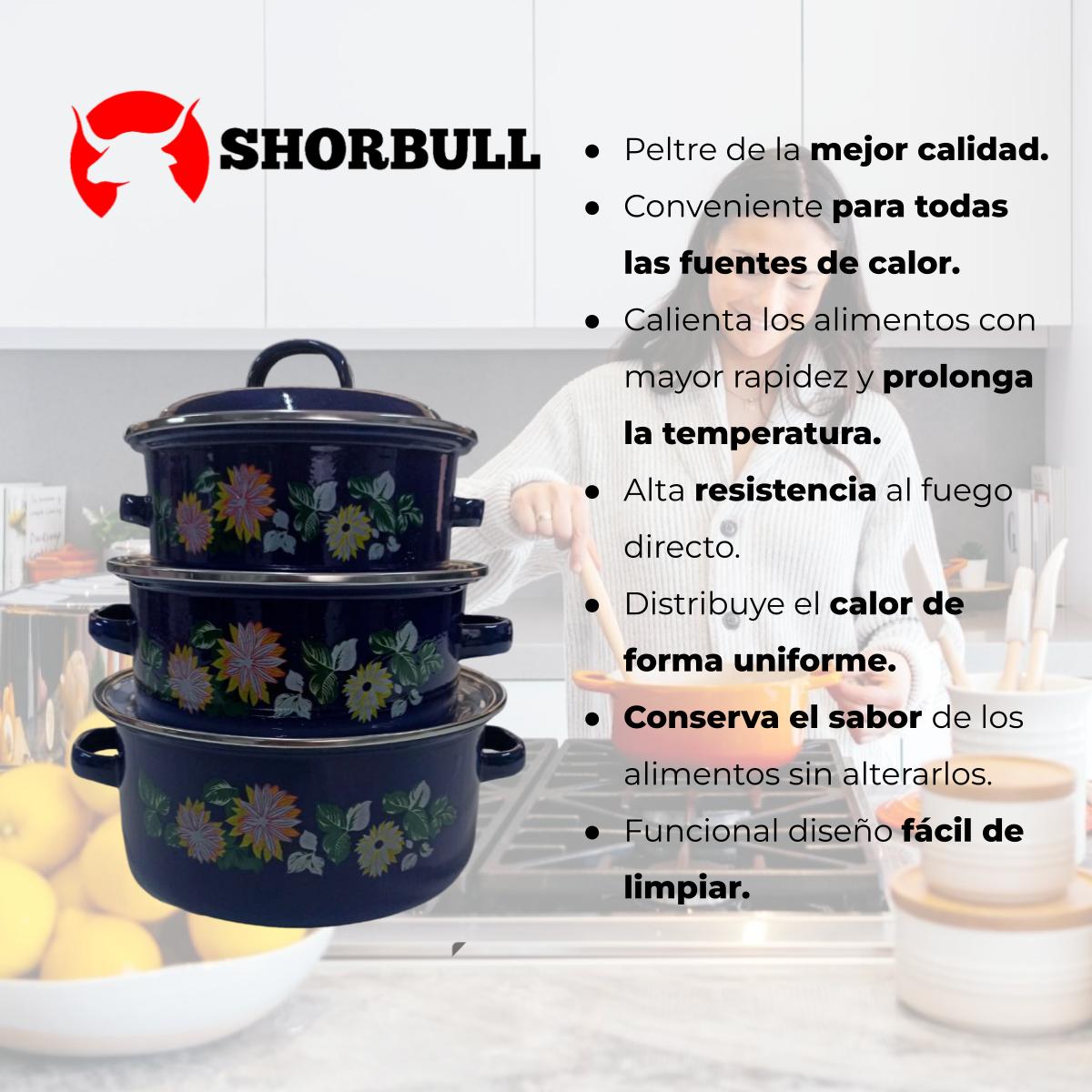 Juego de ollas con tapa de Peltre 6 pz Egipsy