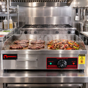 Plancha Eléctrica Industrial 110V de Acero Inoxidable Shorbull