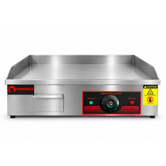 Plancha Eléctrica Industrial 110V de Acero Inoxidable Shorbull